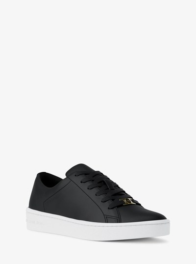 Keaton Leather Sneaker in BLACK | Michael Kors
