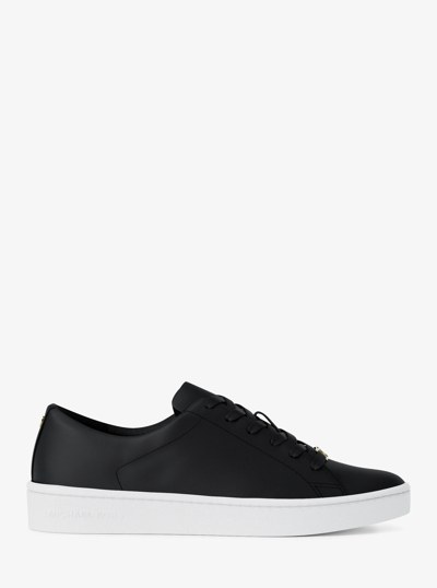Keaton Leather Sneaker in BLACK | Michael Kors