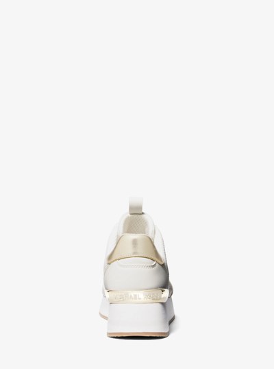 Raina Signature Logo Platform Trainer in VANILLA | Michael Kors