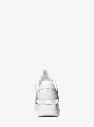 Raina Canvas Platform Trainer in OPTIC WHITE | Michael Kors