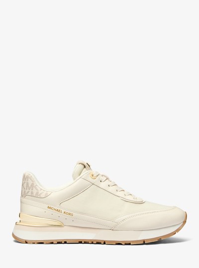 Nova Leather and Nylon Trainer in VANILLA COMBO | Michael Kors