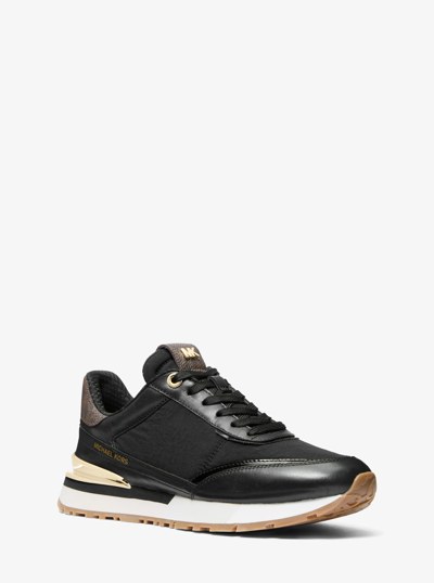 Nova Leather and Nylon Trainer in BROWN MULTI | Michael Kors