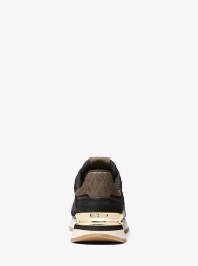 Nova Leather and Nylon Trainer in BROWN MULTI | Michael Kors