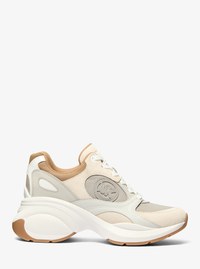Zuma Color-Block Leather and Nylon Trainer