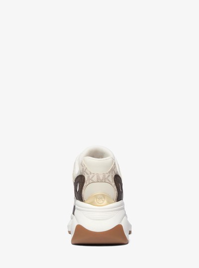 Zuma Color-Blocked Signature Logo Trainer in BROWN MULTI | Michael Kors