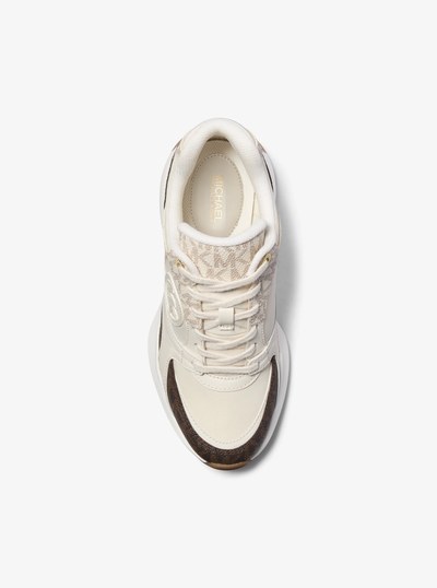 Zuma Color-Blocked Signature Logo Trainer in BROWN MULTI | Michael Kors