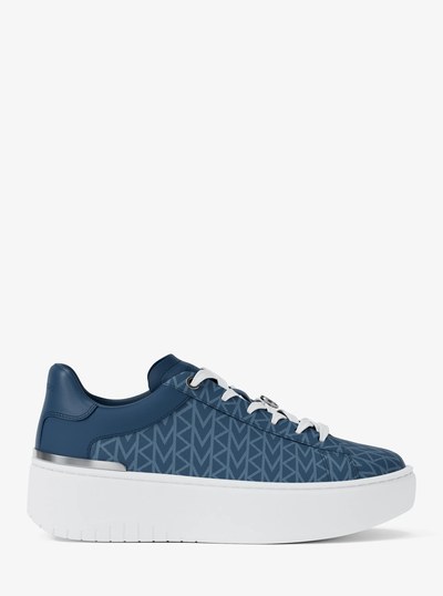 Dottie MK2000 Logo Jacquard Platform Sneaker in RIVER BLUE | Michael Kors