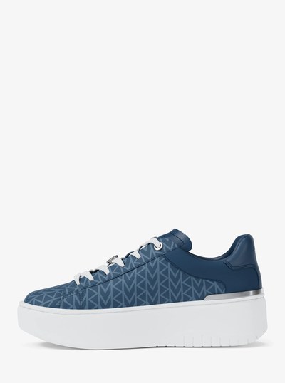 Dottie MK2000 Logo Jacquard Platform Sneaker in RIVER BLUE | Michael Kors