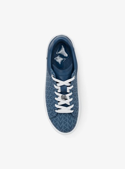 Dottie MK2000 Logo Jacquard Platform Sneaker in RIVER BLUE | Michael Kors