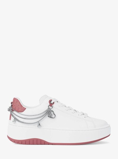 Dottie Embellished Leather Platform Sneaker in ROSEWOOD | Michael Kors