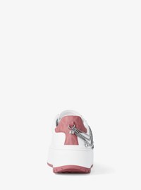 Espadrille &agrave; plateforme Dottie en cuir &agrave; ornements