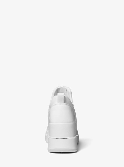 Emmy Mesh Wedge Trainer in OPTIC WHITE | Michael Kors