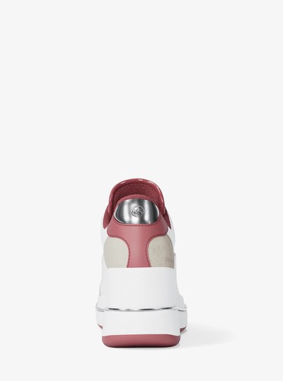 Emmy Mixed-Media Wedge Trainer in ROSEWOOD | Michael Kors