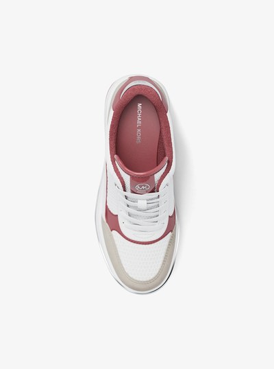 Emmy Mixed-Media Wedge Trainer in ROSEWOOD | Michael Kors