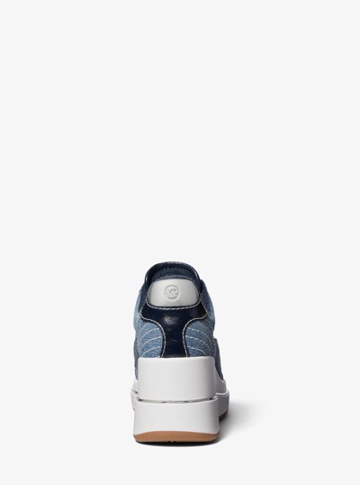 Emmy Denim Wedge Trainer in NEW HRZN WSH | Michael Kors