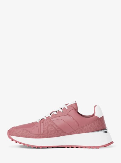 Jaime Mixed-Media Trainer in ROSEWOOD | Michael Kors