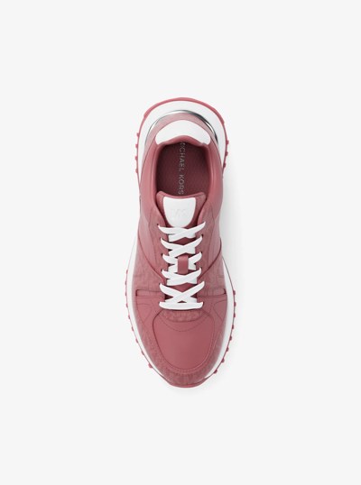 Jaime Mixed-Media Trainer in ROSEWOOD | Michael Kors