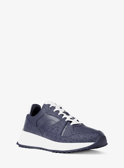 Jaime Mixed-Media Trainer in DRESS BLUES | Michael Kors