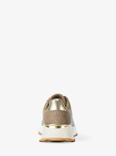 Jaime Mixed-Media Trainer in HUSK MULTI | Michael Kors