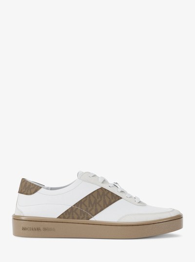 Kaycee Signature Logo Stripe Sneaker in HUSK | Michael Kors
