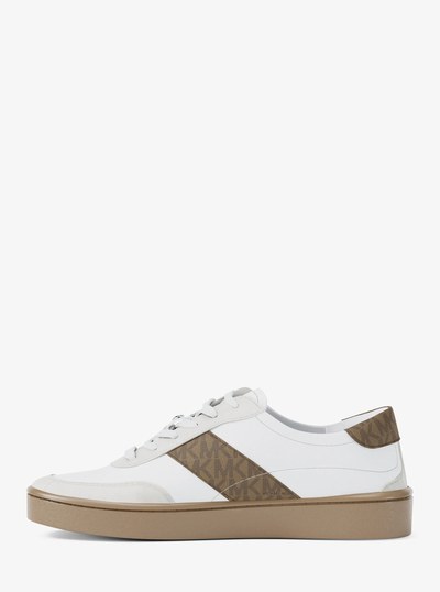 Kaycee Signature Logo Stripe Sneaker in HUSK | Michael Kors