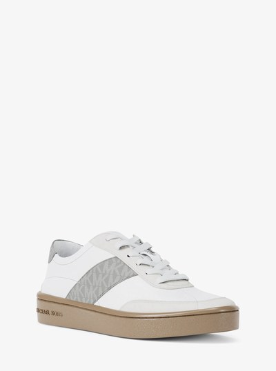 Kaycee Signature Logo Stripe Sneaker in QUARRY GREY | Michael Kors