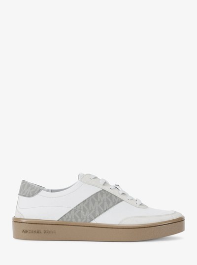 Kaycee Signature Logo Stripe Sneaker in QUARRY GREY | Michael Kors
