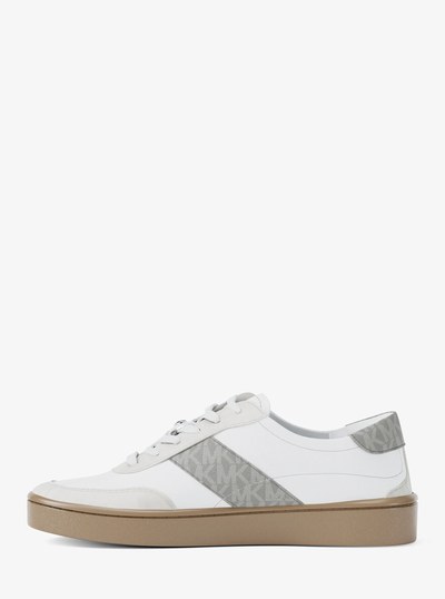 Kaycee Signature Logo Stripe Sneaker in QUARRY GREY | Michael Kors