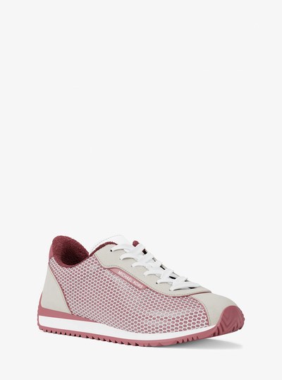 Rhodes Mixed-Media Trainer in ROSEWOOD | Michael Kors