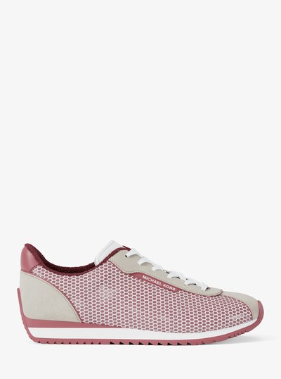 Rhodes Mixed-Media Trainer in ROSEWOOD | Michael Kors