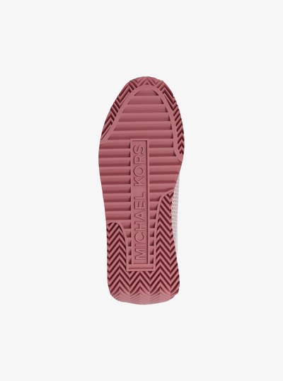 Rhodes Mixed-Media Trainer in ROSEWOOD | Michael Kors