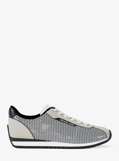 Rhodes Mixed-Media Trainer in OPTIC WHITE/BLK | Michael Kors