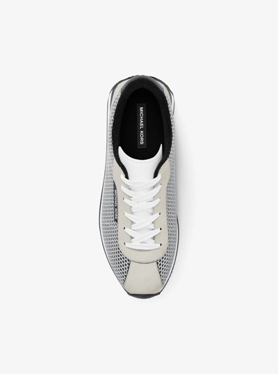 Rhodes Mixed-Media Trainer in OPTIC WHITE/BLK | Michael Kors