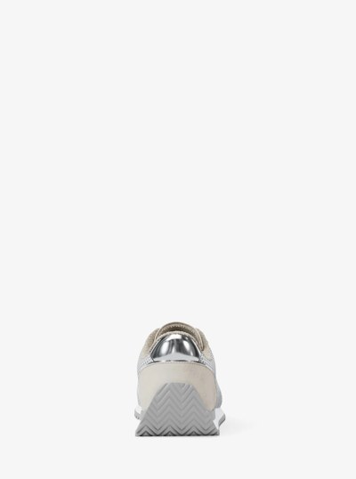 Rhodes Mixed-Media Sneaker in SILVER | Michael Kors