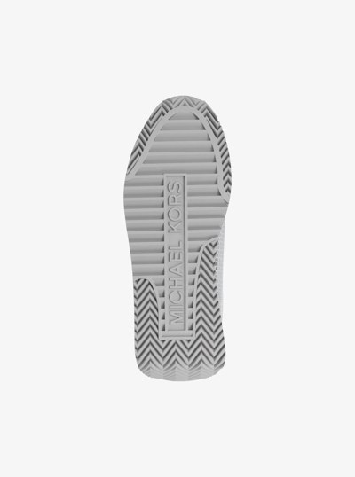Rhodes Mixed-Media Sneaker in SILVER | Michael Kors