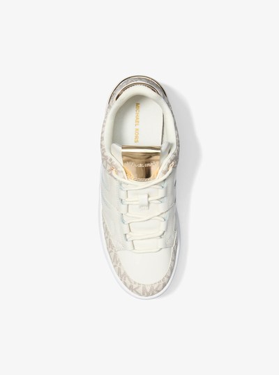 Ryder Mixed-Media Platform Sneaker in VANILLA | Michael Kors