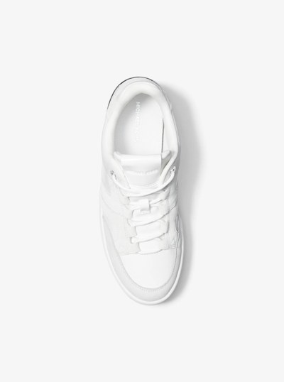 Ryder Leather Platform Sneaker in OPTIC WHITE | Michael Kors