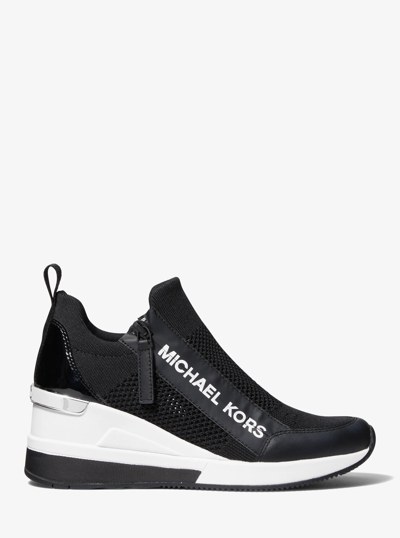 Willis Stretch Knit Trainer in BLACK | Michael Kors