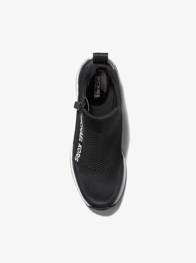 Willis Stretch Knit Trainer in BLACK | Michael Kors