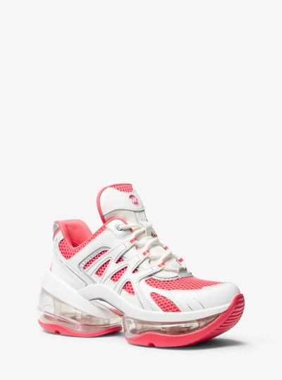 Olympia Sport Extreme Leather and Mesh Trainer in GERANIUM MULTI | Michael Kors