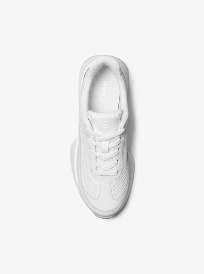Ari Leather and Mesh Trainer in OPWHT MULTI | Michael Kors