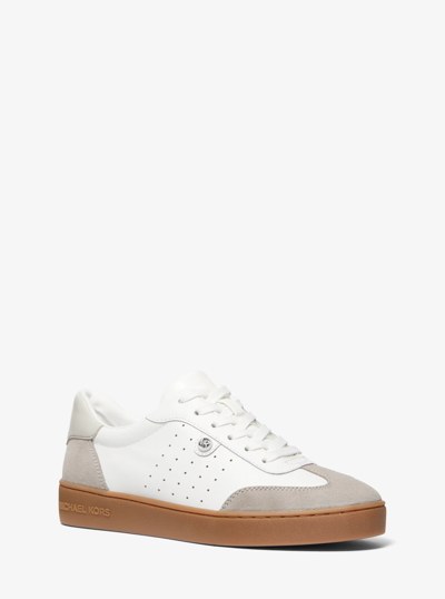 Scotty Leather Sneaker in ALUMINUM MLT | Michael Kors