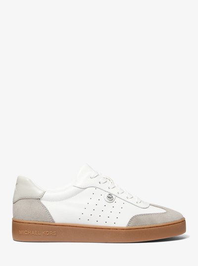 Scotty Leather Sneaker in ALUMINUM MLT | Michael Kors