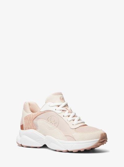 Sami Mixed-Media Trainer in BALLET | Michael Kors