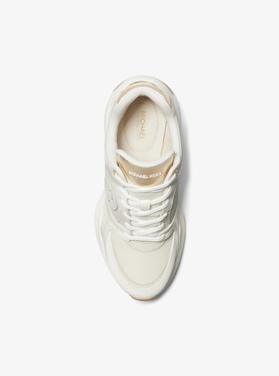 Zuma Leather and Nylon Trainer in PL GLD MULTI | Michael Kors