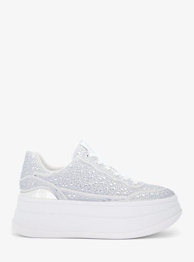 Hayes Studded Linen Blend Platform Sneaker
