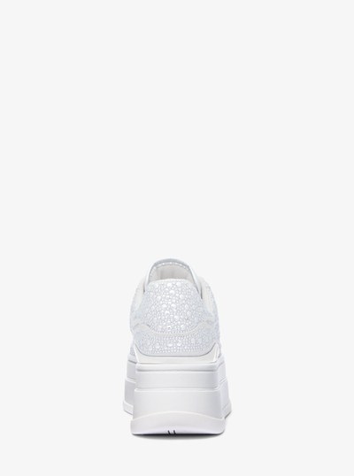 Hayes Studded Linen Blend Platform Sneaker