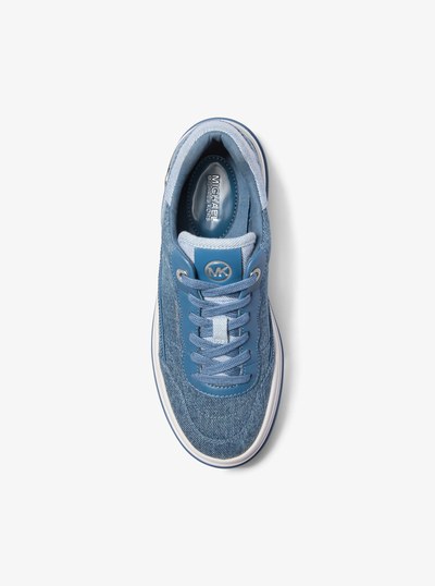 Hayes Two-Tone Denim Platform Sneaker in UNION WASH | Michael Kors