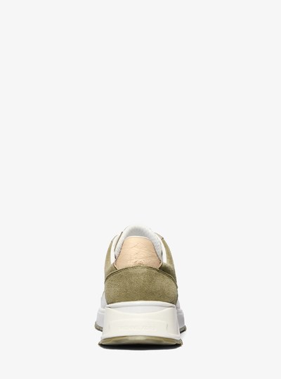 Jaime Mixed-Media Trainer in SAFARI GREEN MULTI | Michael Kors