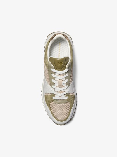 Jaime Mixed-Media Trainer in SAFARI GREEN MULTI | Michael Kors